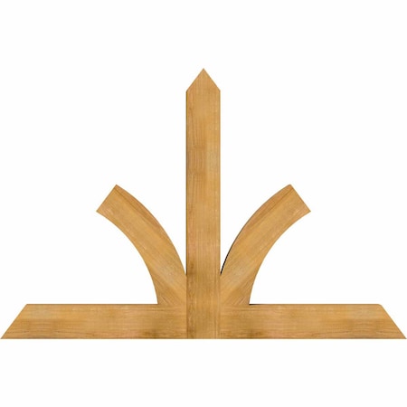 Ekena Millwork Richland Rough Sawn Timber Gable Bracket, Western Red Cedar, 72"W x 48"H x 4"D x 6"F, 16/12 Pitch GBW072X48X0406RIC00RWR